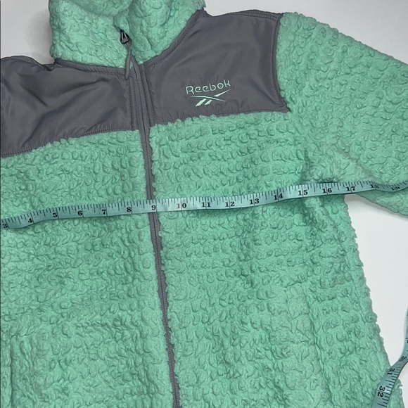 Reebok Light Green and Gray Sherpa Jacket - Picture 7 of 9
